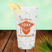 Afstudeerder Glam Oranje Pet Gefeliciteerd Glas