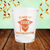 Afstudeerder Glam Oranje Pet Persoonlijk Chic Eleg Shot Glas