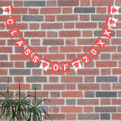 Afstudeerder Glam Red Pet, eenvoudige klasse plus  Vlaggetjes