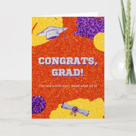 Afstudeerder Glitter Afstuderen Kaart