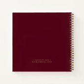 Afstudeerder Gold Script Bourgondië Afstuderen Gas Notitieboek (Achterkant)