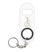Afstudeerder gouden script klasse jaar elegant afs mini flessenopener (Voorkant)