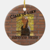 Afstudeerder Graffiti Foto van Bricks  Keramisch Ornament (Achterkant)