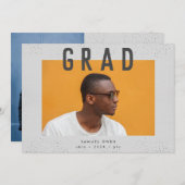 Afstudeerder Gray Modern twee foto voor het script Aankondiging (Voorkant / Achterkant)