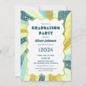 Afstudeerder Groovy Retro Afstuderen Uitnodiging (Voorkant)