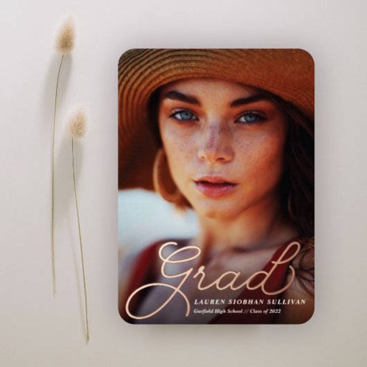 Afstudeerder in Folie Folie Uitnodiging