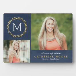 Afstudeerder Initiaal EDITABLE KLEUR Afstuderen Pl Fotoplaat