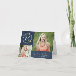 Afstudeerder Initiaal EDITABLE KLOR Afstuderen Dan Bedankkaart