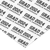 Afstudeerder jaar 2024 afstuderen naam zwart wit korte tafelloper (Hoek)