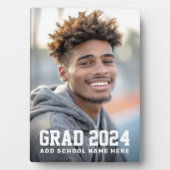 Afstudeerder jaar school of naam afstuderen foto fotoplaat (voorkant)