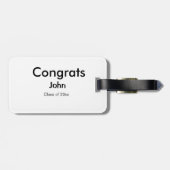 afstudeerder jongen voegt naam toe bevat datumteks bagagelabel (Achterkant horizontaal)