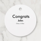 afstudeerder jongen voegt naam toe bevat datumteks bedankjes labels (Achterkant)