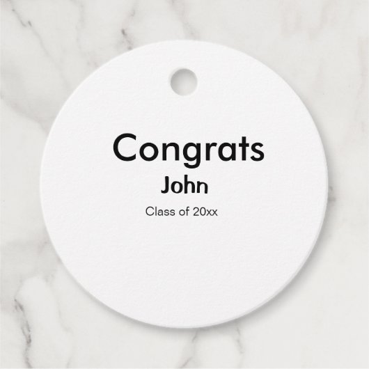 afstudeerder jongen voegt naam toe bevat datumteks bedankjes labels (Voorkant)