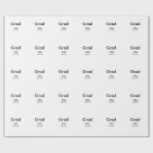 afstudeerder jongen voegt naam toe bevat datumteks cadeaupapier (Vlak)