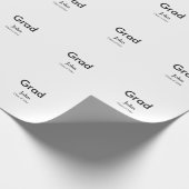 afstudeerder jongen voegt naam toe bevat datumteks cadeaupapier (Hoek)