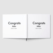 afstudeerder jongen voegt naam toe bevat datumteks gastenboek (Volledig)