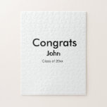 afstudeerder jongen voegt naam toe bevat datumteks legpuzzel<br><div class="desc">ontwerp</div>