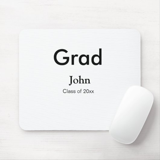 afstudeerder jongen voegt naam toe bevat datumteks muismat (Met muis)