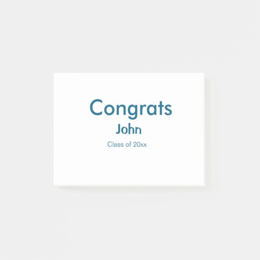 afstudeerder jongen voegt naam toe bevat datumteks post-it® notes (Voorkant)