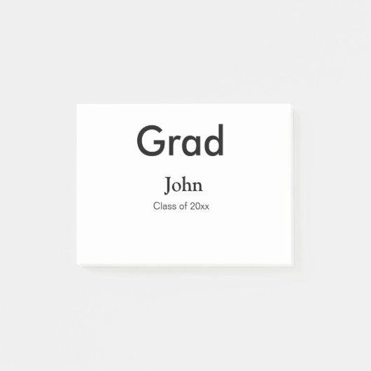afstudeerder jongen voegt naam toe bevat datumteks post-it® notes (Voorkant)