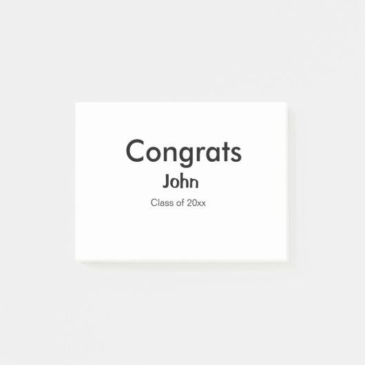 afstudeerder jongen voegt naam toe bevat datumteks post-it® notes (Voorkant)