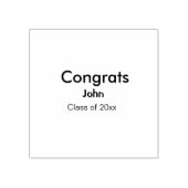 afstudeerder jongen voegt naam toe bevat datumteks rubberstempel (Afrduk)