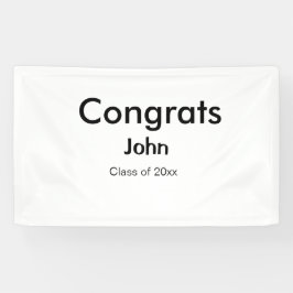 afstudeerder jongen voegt naam toe bevat datumteks spandoek