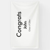 afstudeerder jongen voegt naam toe bevat datumteks spandoek (Verticaal)