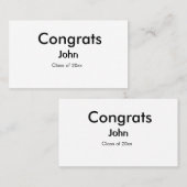 afstudeerder jongen voegt naam toe bevat datumteks visitekaartje (Voorkant / Achterkant)