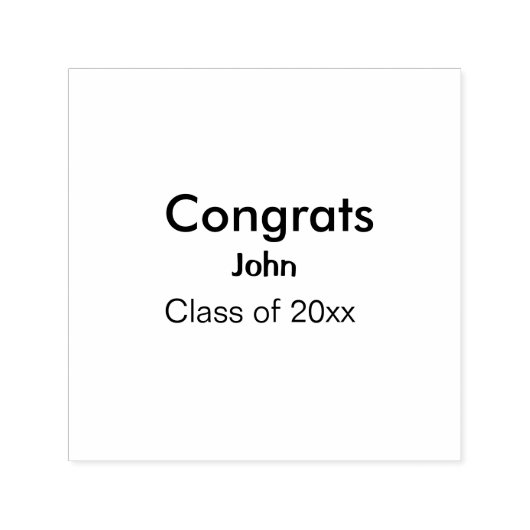 afstudeerder jongen voegt naam toe bevat datumteks  zelfinktende stempel (Design)