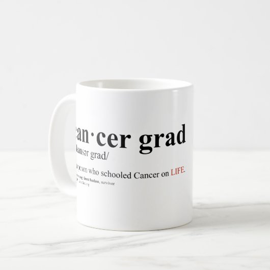 Afstudeerder kankerdefinitie Mok (Voorkant links)