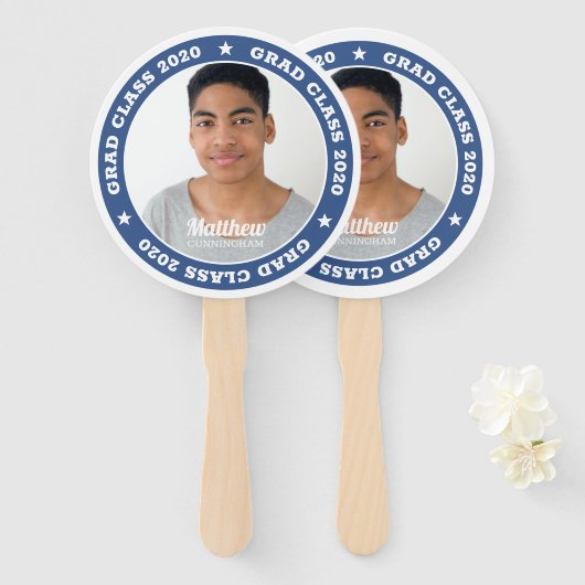 Afstudeerder Klasse 20XX Afstuderen Moderne Aangep Handwaaier (Voorkant en achterkant)