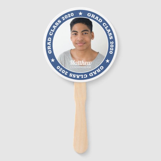 Afstudeerder Klasse 20XX Afstuderen Moderne Aangep Handwaaier (Voorkant)