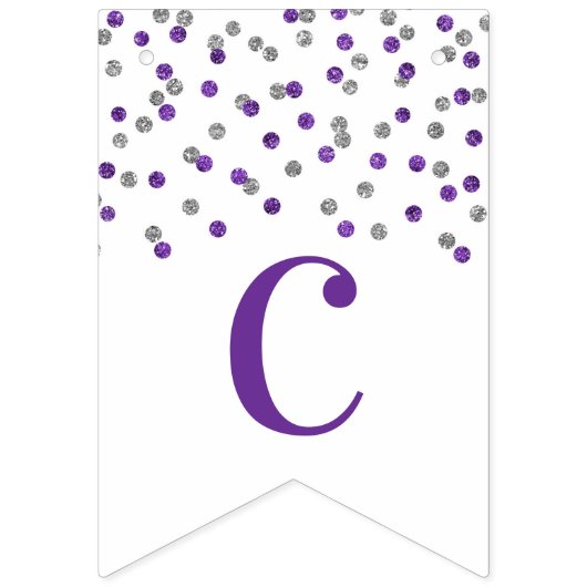 Afstudeerder Klasse Jaar Banner Paarse Silver Conf (Tweede vlag)