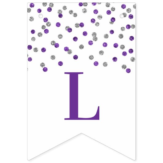 Afstudeerder Klasse Jaar Banner Paarse Silver Conf (Derde vlag)