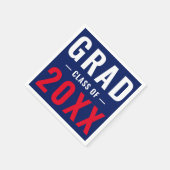 Afstudeerder klasse jaar rood wit blauw moderne ty servet (Hoek)