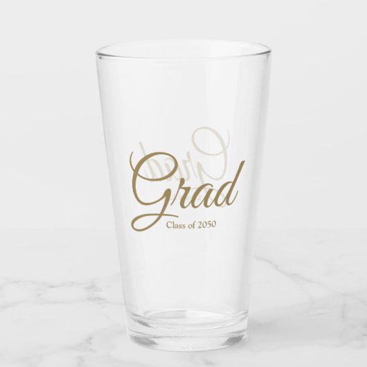Afstudeerder klasse van 2024 gouden aangepaste scr glas (Voorkant)