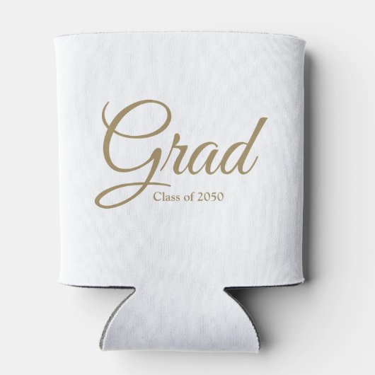 Afstudeerder klasse van 2024 wit goud aangepaste s blikjeskoeler (Achterkant)
