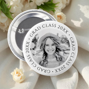 Afstudeerder Klasse van 20XX Eenvoudige Moderne Aa Ronde Button 5,7 Cm