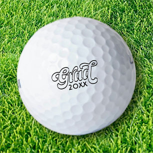 Afstudeerder Klasse van 20XX Retro Eenvoudig Golfballen