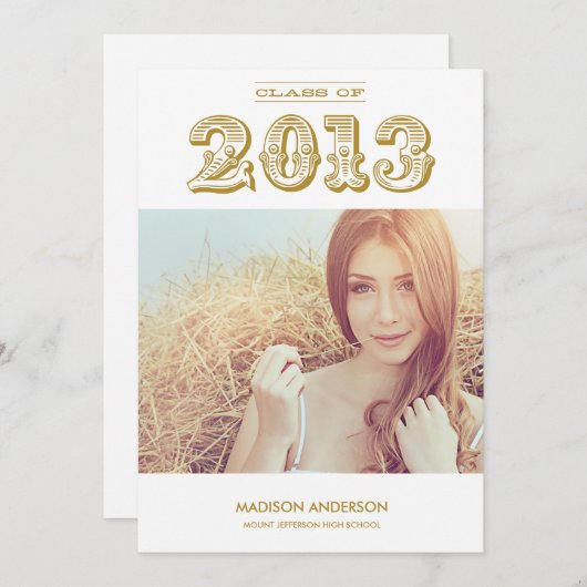 AFSTUDEERDER | KLASSE VAN DE AFSTUDEREN INVITATIE KAART (Voorkant / Achterkant)