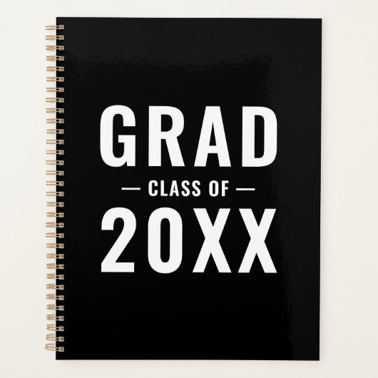 Afstudeerder klasse van zwart wit aangepaste moder planner (Voorkant)