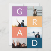 AFSTUDEERDER KLEURBLOKKEN MULTI Foto afstuderen Aankondiging (Voorkant)