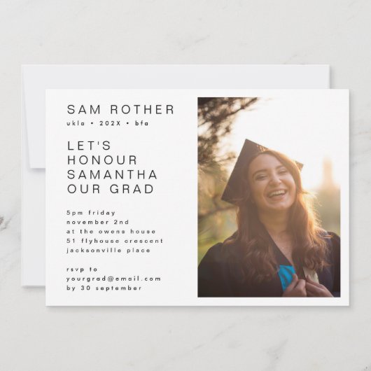 AFSTUDEERDER KLEURBLOKKEN MULTI Foto afstuderen Aankondiging (Achterkant)