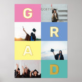 AFSTUDEERDER KLEURBLOKKEN MULTI Foto afstuderen Folie Afdrukken (Voorkant)