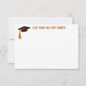 Afstudeerder Kleurrijk Leuk Vrolijk Dank u Eenvoud Bedankkaart (Achterkant)