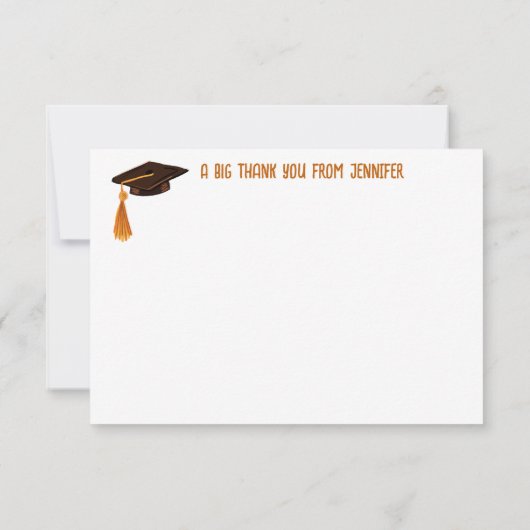 Afstudeerder Kleurrijk Leuk Vrolijk Dank u Eenvoud Bedankkaart (Achterkant)