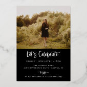 AFSTUDEERDER kopregel foto Afstuderen Folie Uitnodiging (Achterkant)