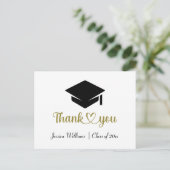Afstudeerder Love and Bedankt Afstuderen Dankjewel Briefkaart (Staand voorkant)