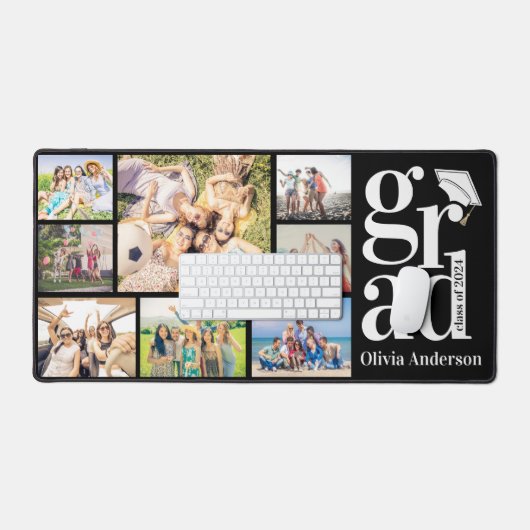 Afstudeerder Meerdere foto collage herinneringen a Bureaumat (Keyboard & Muis)